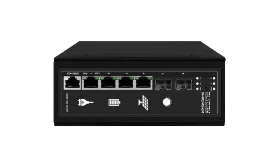 産業管理太陽光PoEスイッチ 4GE+2SFP 120W PoE MPPT CCTV&ワイヤレスネットワークのオフグリッド電力