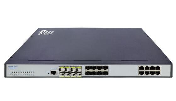 ギガビット管理層2ネットワークスイッチ 24ポートファンレス WEB CLI SNMP サポート CE FCC