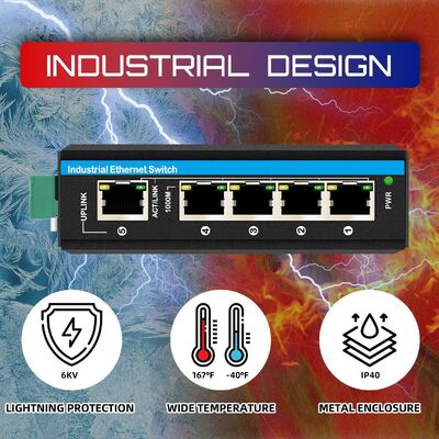 4 ポート ウォルテージ ブースター PoE スイッチ DC12-48V 入力 太陽光発電システム