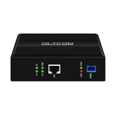 産業用ギガビットEPON GPON 30W PoE シングルポートDINレール用受動光学ネットワーク