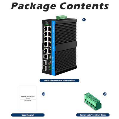 管理された産業ネットワークスイッチ 2*2.5G SFP+8*RJ45 ポート 10/100/1000M POE 90W 屋外スイッチ