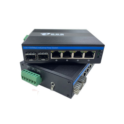 6ポート産業イーサネットスイッチ ギガビットネットワーク 100/1000M SFPファイバー管理されていないリアルテックチップ