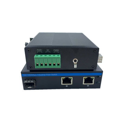 産業級ネットワークスイッチ 10/100m 1 Sfp 2 Rj45 無管理ネットワークスイッチ IP40 DC 9-36V
