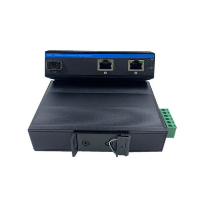 産業級ネットワークスイッチ 10/100m 1 Sfp 2 Rj45 無管理ネットワークスイッチ IP40 DC 9-36V