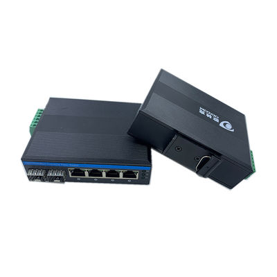 6 ポート ギガビット 産業用ファイバースイッチ 100M/1G オプティカルネットワーク 無管理 FCC CE ファンのない