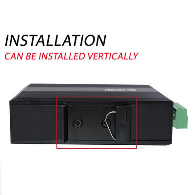 10/100M ファストイーサネットメディアコンバータ 産業用POE 15.4W 30W 管理されていないCE DIN Rail