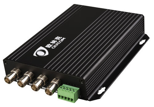 4 ポート BNC ビデオ RS485 データ デジタル オプティカル 変換器 720P ラック 搭載 DC5V