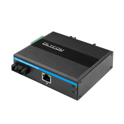 60KM インダストリアル PoE メディアコンバータ ギガビット イーサネット SC ファイバー デュプレックス 未管理 ミニサイズ