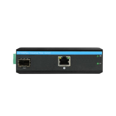 産業用PoEメディアコンバーター 15.4W 30W 無管理の高速イーサネット DIN Rail CE ミニサイズ