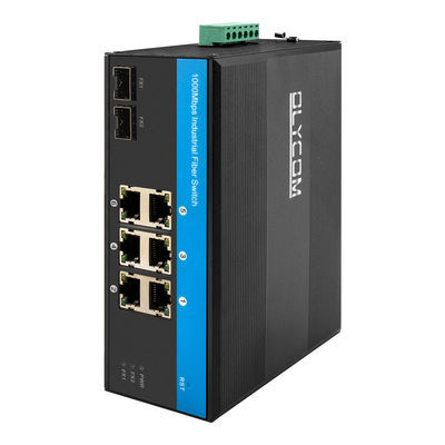 硬化ネットワークスイッチ 8 ポート ギガビットイーサネット 2 SFP ファイバー 管理されていない DIN35 搭載
