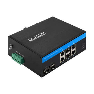 硬化ネットワークスイッチ 8 ポート ギガビットイーサネット 2 SFP ファイバー 管理されていない DIN35 搭載
