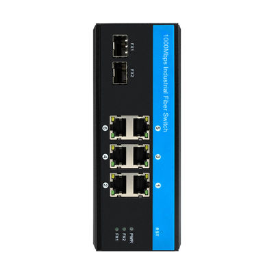 硬化ネットワークスイッチ 8 ポート ギガビットイーサネット 2 SFP ファイバー 管理されていない DIN35 搭載