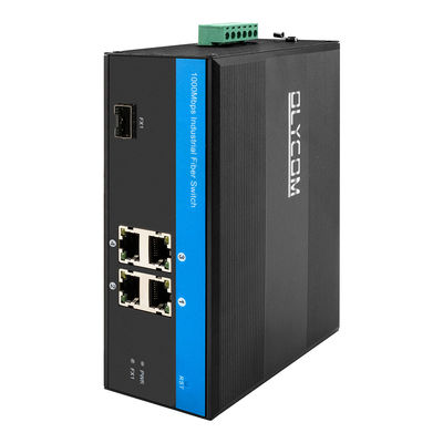 4ポート 工業ファイバースイッチ ギガビット イーサネット 管理されていないIP40 屋外使用 CE