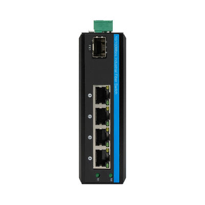 5ポート管理されていない産業イーサネットスイッチ 10/100Mbps 頑丈なネットワーク ファンのないSFPファイバーCE