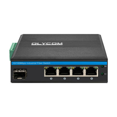工業用POEスイッチ 1つのSFPポートと4つのRJ45ポートでDINレール設置