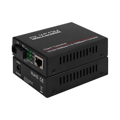 ギガビットPOEメディアコンバーター シングモードSCファイバー 20km 1310/1550nm DC48V 未管理
