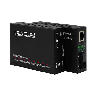 ギガビットPOEメディアコンバーター シングモードSCファイバー 20km 1310/1550nm DC48V 未管理