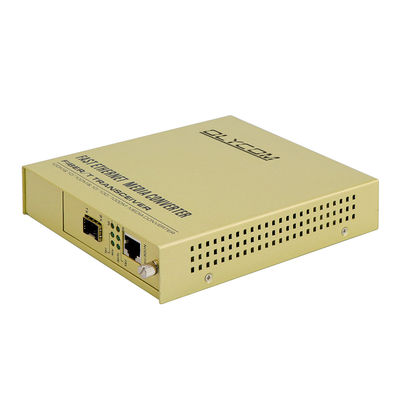 SFP シングルファイバーメディアコンバーター 10/100Mbps AC入力管理されていないLFPT 2KM 20KM