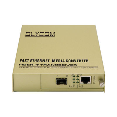 SFP シングルファイバーメディアコンバーター 10/100Mbps AC入力管理されていないLFPT 2KM 20KM