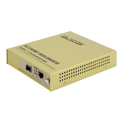 SFP スロットラック メディア変換器 1310nm シングルモード ファイバーイーサネット変換器 未管理