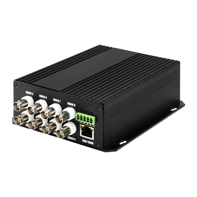 8ポート CCTV ビデオ オーディオ イーサネット ドライコンタクト ファイバーメディア変換器 ビディ D5V2A