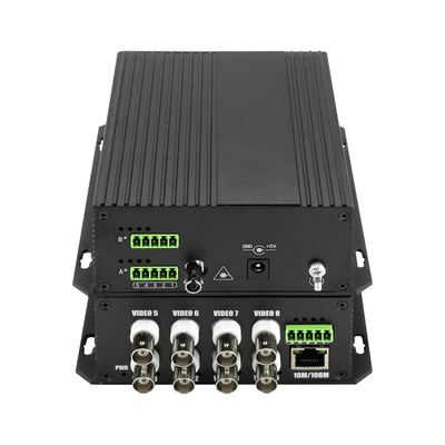 8ポート CCTV ビデオ オーディオ イーサネット ドライコンタクト ファイバーメディア変換器 ビディ D5V2A