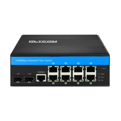 8 ポート PoE マネージド スイッチ L2 光ファイバー マネージブル ギガビット 頑丈なネットワーク DIN Rail