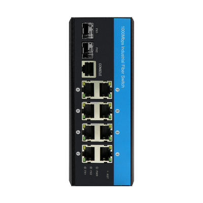 8 ポート PoE マネージド スイッチ L2 光ファイバー マネージブル ギガビット 頑丈なネットワーク DIN Rail