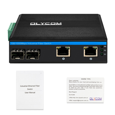 管理されていない 4 ポート ギガビット イーサネット スイッチ 硬化ケース SFP スロット IP40 DC24V