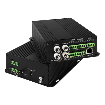 4ポート AV バランスされたオーディオ イーサネット ビデオ メディア 変換器 DC5V ST ファイバー